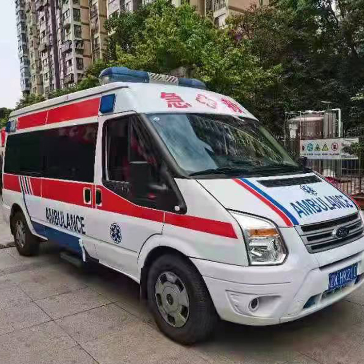 天峻长途救护车护送病人返乡